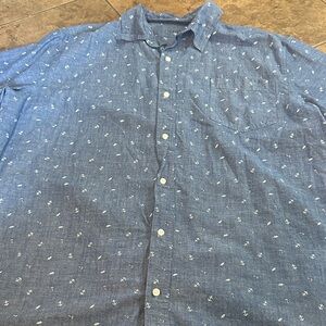 Chaps men’s nautical XLT button down short sleeve